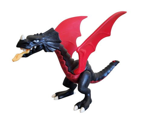 Playmobil dragon noir rouge - dragon,