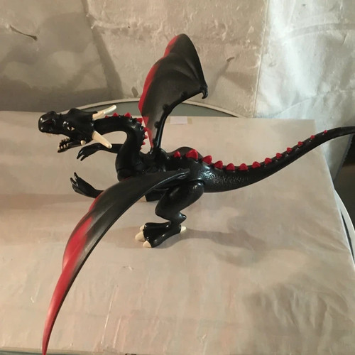 Grand dragon noir rouge - dragon, noir/rouge